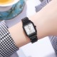 Жіночий класичний годинник Skmei 2237BKSI Black-Silver з металевим браслетом та мінеральним склом