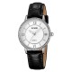 Жіночий годинник Skmei 2253SIBK Silver-Black у класичному стилі, сріблястий корпус та шкіряний ремінець