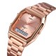 Часы Skmei 2258RG Rose Gold STOPPED унисекс в цвете розовое золото с комбинированным циферблатом