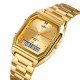 Наручные часы Skmei 2258GD Gold с комбинированным циферблатом и золотистым браслетом