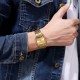 Наручные часы Skmei 2258GD Gold с комбинированным циферблатом и золотистым браслетом