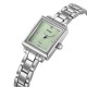 Жіночий годинник Skmei 2315SIGN Silver-Green у класичному стилі зі сріблястим браслетом