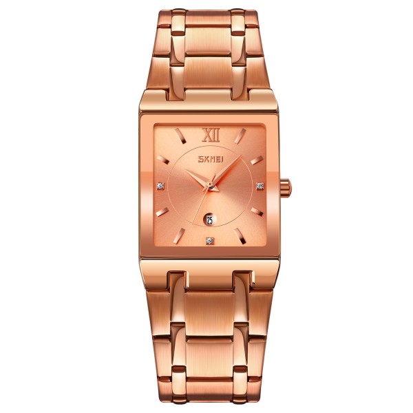 Жіночий годинник Skmei 9263RGRG Rose Gold-Rose Gold з металевим браслетом та мінеральним склом
