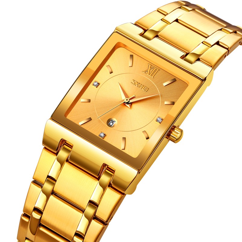 Жіночий годинник Skmei 9263GDGD Gold-Gold у класичному стилі, золотистий металевий браслет