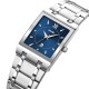 Женские классические часы Skmei 9263SIBU Silver-Blue с серебристым браслетом и синим циферблатом