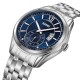 Мужские классические часы Skmei 9319SIBU Silver-Blue с серебристым браслетом и синим циферблатом