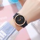 Женские часы Skmei 2319BK Black с каучуковым ремешком и золотистыми акцентами