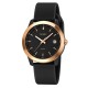 Женские часы Skmei 2319BK Black с каучуковым ремешком и золотистыми акцентами