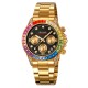 Мужские часы Skmei 2352GDBK Gold-Black с хронографом и металлическим браслетом