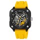 Мужские часы Skmei 2362YL Yellow с минеральным стеклом и каучуковым ремешком