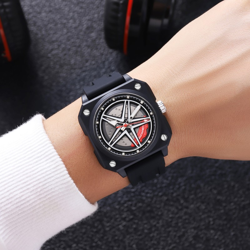 Мужские спортивные часы Skmei 2362BK Black STOPPED с минеральным стеклом и каучуковым ремешком