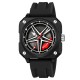 Мужские спортивные часы Skmei 2362BK Black STOPPED с минеральным стеклом и каучуковым ремешком