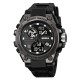 Мужские спортивные часы Skmei 2360BKBK Black с комбинированным циферблатом и подсветкой