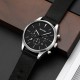 Чоловічий наручний годинник Skmei 2367SIBK Silver-Black з хронографом та нейлоновим ремінцем