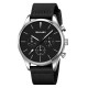 Чоловічий наручний годинник Skmei 2367SIBK Silver-Black з хронографом та нейлоновим ремінцем