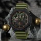 Чоловічий тактичний годинник Skmei 2355AG Army Green з комбінованим циферблатом та підсвічуванням