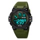 Мужские спортивные часы Skmei 2337AG Army Green с электронным циферблатом и водозащитой 5 ATM