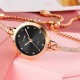 Женские наручные часы Skmei 1805BK Black в цвете Розовое золото с минеральным стеклом