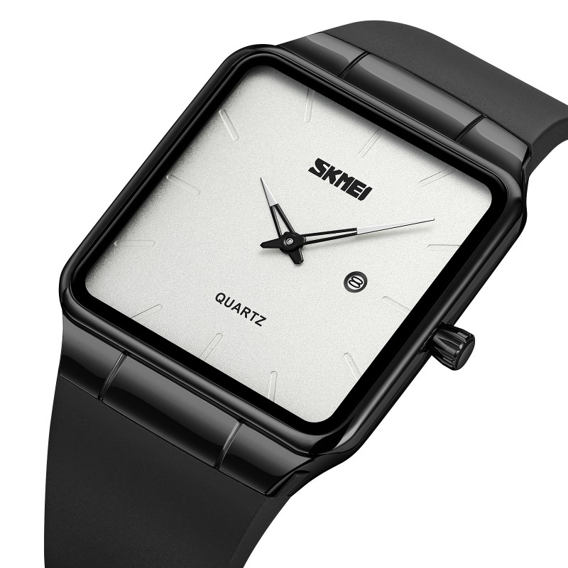 Наручний годинник Skmei 1961BKSI Black-Silver класичний унісекс з мінеральним склом
