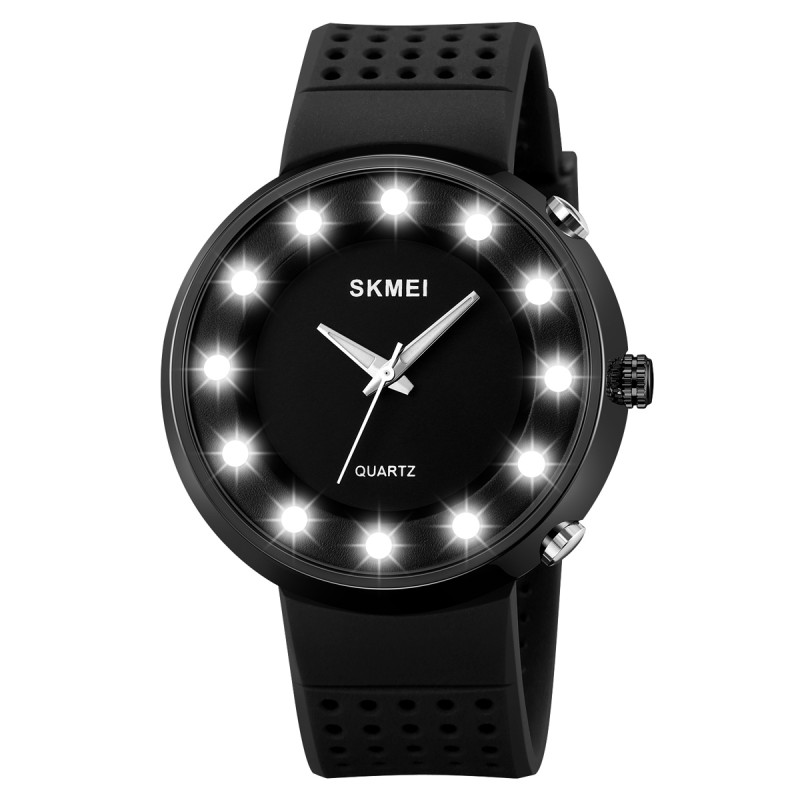 Чоловічий наручний годинник Skmei 2132BK Black у класичному стилі з мінеральним склом