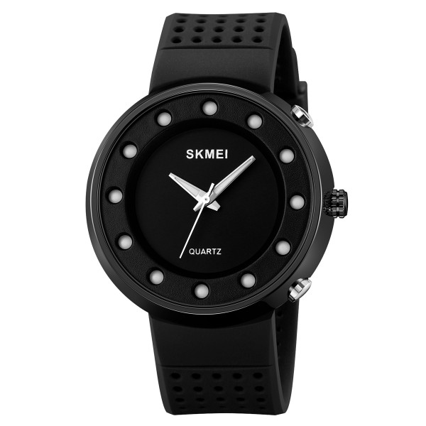Чоловічий наручний годинник Skmei 2132BK Black у класичному стилі з мінеральним склом