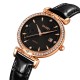 Женские часы Skmei 2169RGBK Rose Gold-Black с кожаным ремешком и минеральным стеклом