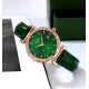 Жіночий годинник Skmei 2169RGGN Rose Gold-Green з мінеральним склом та шкіряним ремінцем