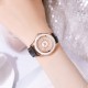 Жіночий годинник Skmei 2172RGBK Rose Gold-Black з мінеральним склом та шкіряним ремінцем