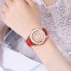 Жіночий годинник Skmei 2172RGRD Rose Gold-Red з червоним шкіряним ремінцем
