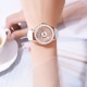 Жіночий годинник Skmei 2172RGWT Rose Gold-White з мінеральним склом та шкіряним ремінцем