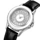 Жіночий годинник Skmei 2172SIBK Silver-Black зі сріблястим циферблатом та шкіряним ремінцем
