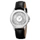 Жіночий годинник Skmei 2172SIBK Silver-Black зі сріблястим циферблатом та шкіряним ремінцем