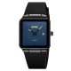 Жіночий годинник Skmei 2173BKBU Black-Blue з мінеральним склом та прямокутним корпусом