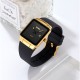 Жіночий класичний годинник Skmei 2173GDBK Gold-Black з мінеральним склом та шкіряним ремінцем