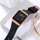 Жіночий годинник Skmei 2173RGBK Rose Gold-Black з прямокутним корпусом та шкіряним ремінцем