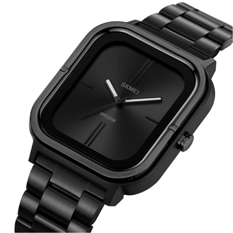 Чоловічий годинник Skmei 2275BK Black з металевим браслетом та мінеральним склом
