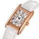 Женские часы Skmei 2297RGWT Rose Gold-White с белым кожаным ремешком и кварцевым механизмом