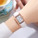 Женские часы Skmei 2297RGWT Rose Gold-White с белым кожаным ремешком и кварцевым механизмом