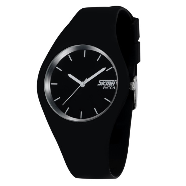 Наручные часы Skmei 9068BKWT Black-White унисекс в спортивном стиле с каучуковым ремешком