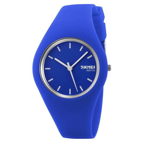 Часы Skmei 9068DKBU Blue унисекс спортивные с каучуковым ремешком и синим циферблатом