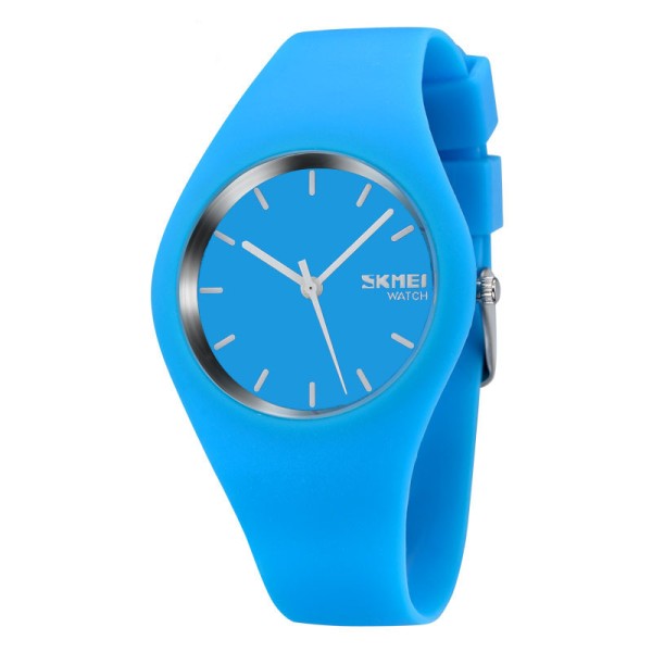 Наручные часы Skmei 9068LTBU Light Blue STOPPED в спортивном стиле с каучуковым ремешком