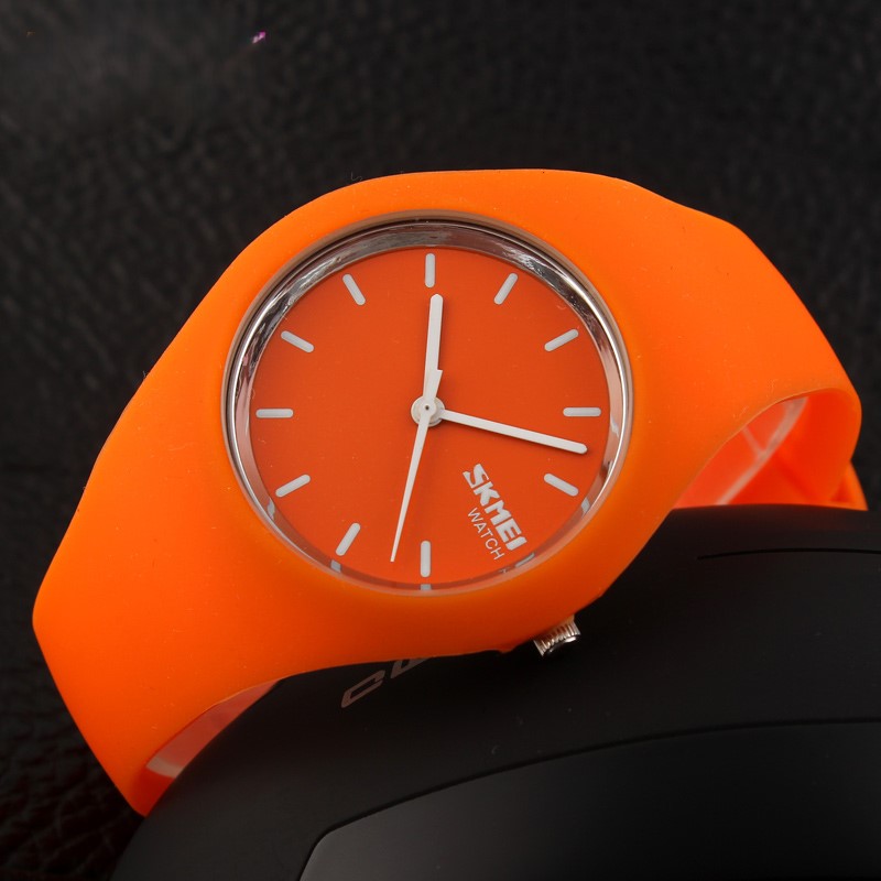 Наручний годинник Skmei 9068OG Orange унісекс у спортивному стилі з каучуковим ремінцем