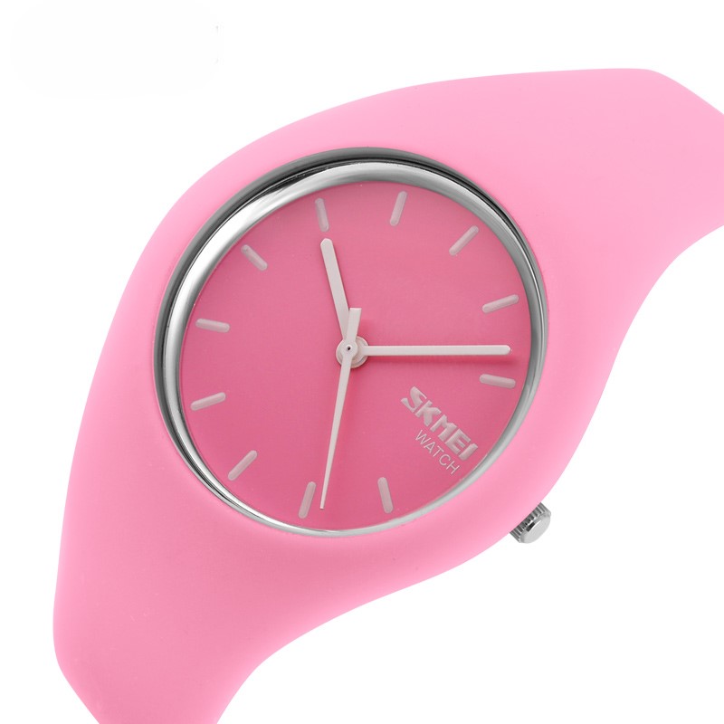Годинник Skmei 9068PK Pink STOPPED унісекс спортивний з рожевим каучуковим ремінцем