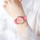Жіночий годинник Skmei 9265PK Pink з мінеральним склом та шкіряним ремінцем