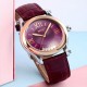 Женские наручные часы Skmei 9265PL Purple с кожаным ремешком и минеральным стеклом