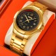 Мужские часы Skmei 9320GDBK Gold-Black классические золотистые с черным циферблатом