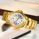 Чоловічий годинник Skmei 9320GDSI Gold-Silver з люмінесцентним підсвічуванням та металевим браслетом