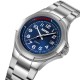 Мужские классические часы Skmei 9320SIBU Silver-Blue с синим циферблатом и металлическим браслетом