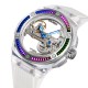 Мужские механические часы Skmei M032WT White с автоподзаводом и прозрачным циферблатом
