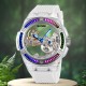 Мужские механические часы Skmei M032WT White с автоподзаводом и прозрачным циферблатом